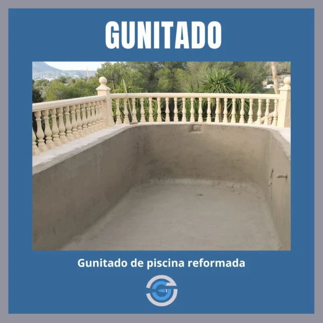 🏊‍♂️ Este gunitado de piscina reformada es el ejemplo perfecto de cómo renovar y optimizar una piscina para que luzca como nueva.  🌟 ¿Por qué elegirnos?
- Acabados impecables. 
- Resistencia y durabilidad. 
- Adaptados a tus necesidades.  📞 ¡Contáctanos y dale a tu piscina la atención que se merece!
